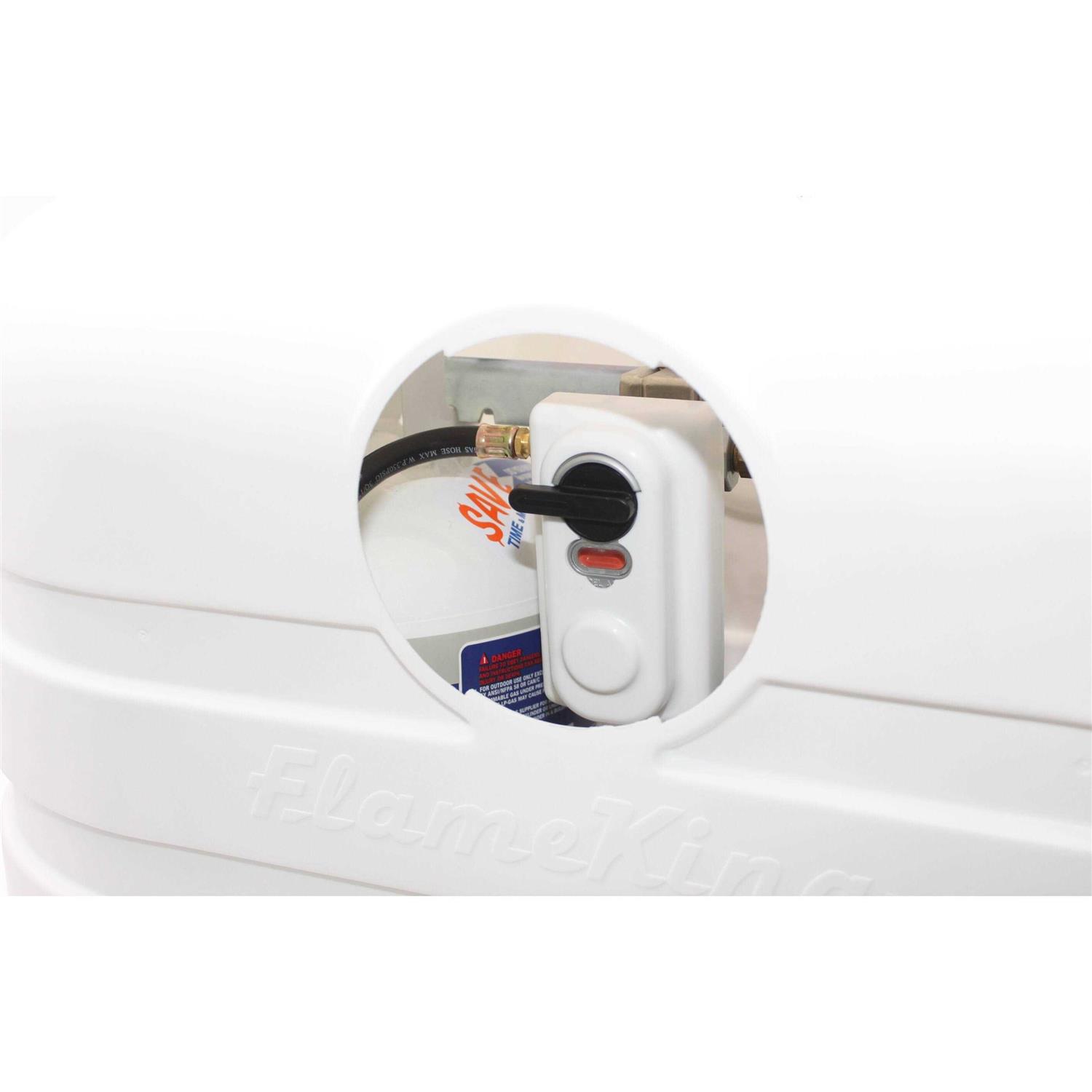 Flame King Dual 20lb LP Propane Tank Light Plastic Heavy Duty Cover for RV - Image 5