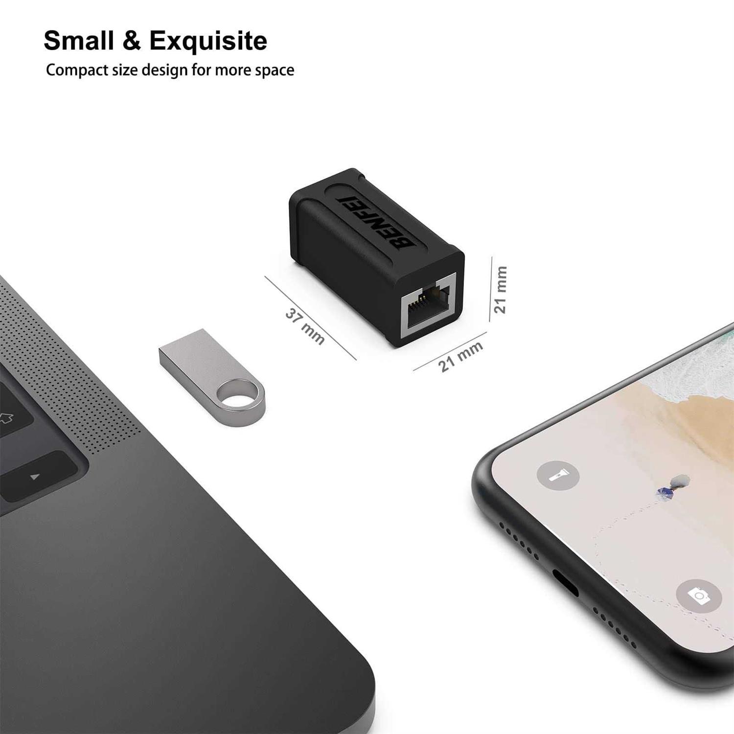 BENFEI RJ45 Inline Coupler Cat7 Cat6 Cat5e Ethernet Coupler Female to Female - Image 5