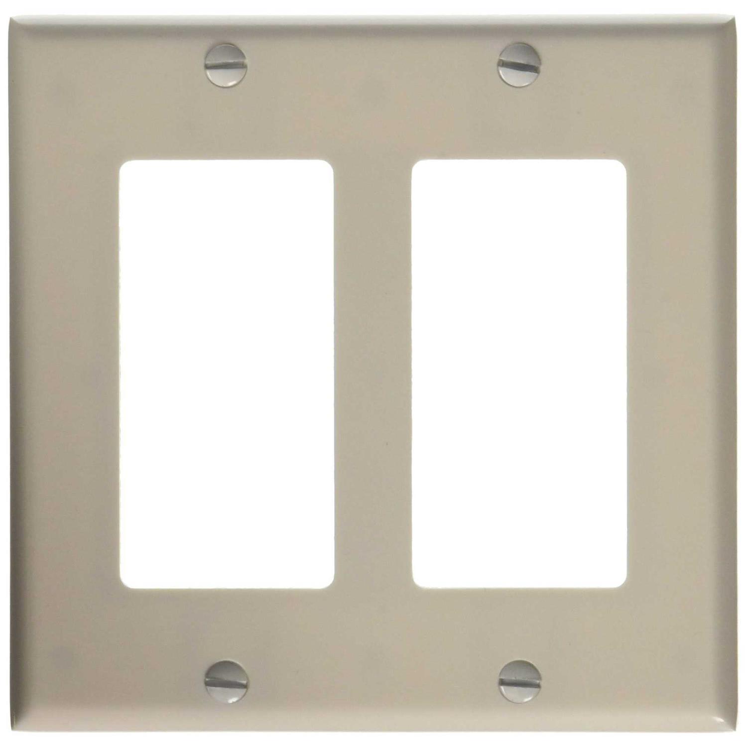 Leviton 80409-W Decora 2-Gang Wallplate