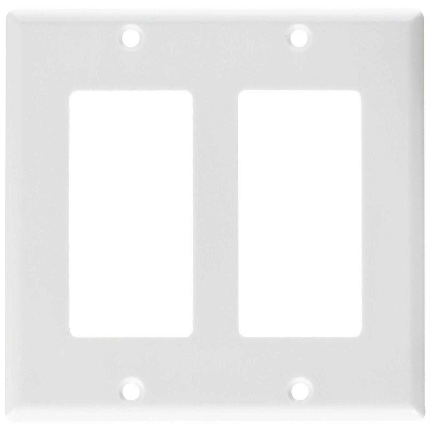 Leviton 80409-W Decora 2-Gang Wallplate