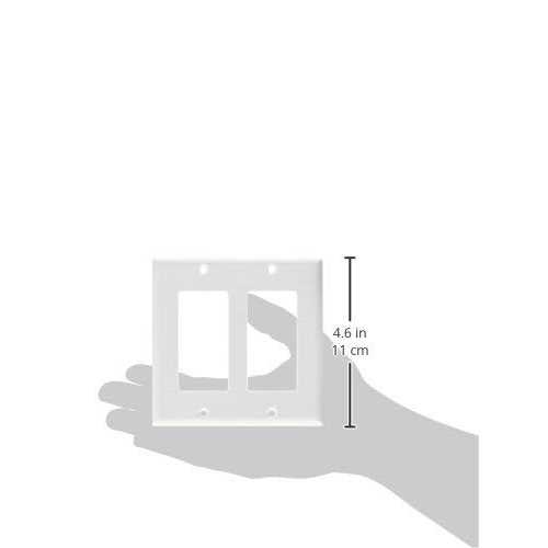 Leviton 80409-W Decora 2-Gang Wallplate - Image 2