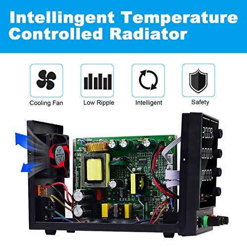 Wanptek DC Power Supply Variable Adjustable Switching Regulated with Encoder Coarse & Fine Adjustments Knob - Image 3