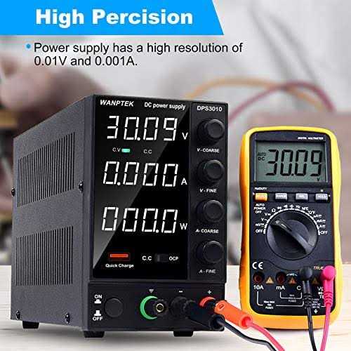 Wanptek DC Power Supply Variable Adjustable Switching Regulated with Encoder Coarse & Fine Adjustments Knob - Image 5