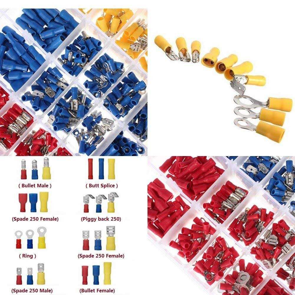 EL-SKY 480pcs Premium Quality Insulated Electrical Wire Terminals Mixed Assorted Lug Kit,Electrical Crimp Connectors Spade Set with Case - Image 2