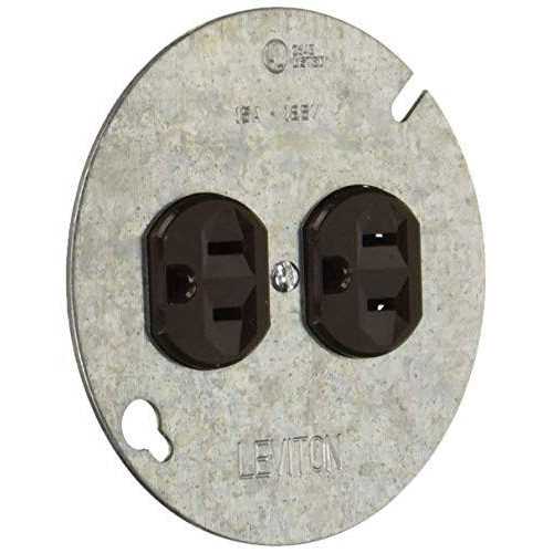 Leviton 5042 15 Amp Duplex Receptacle on 4 Cover - Image 2