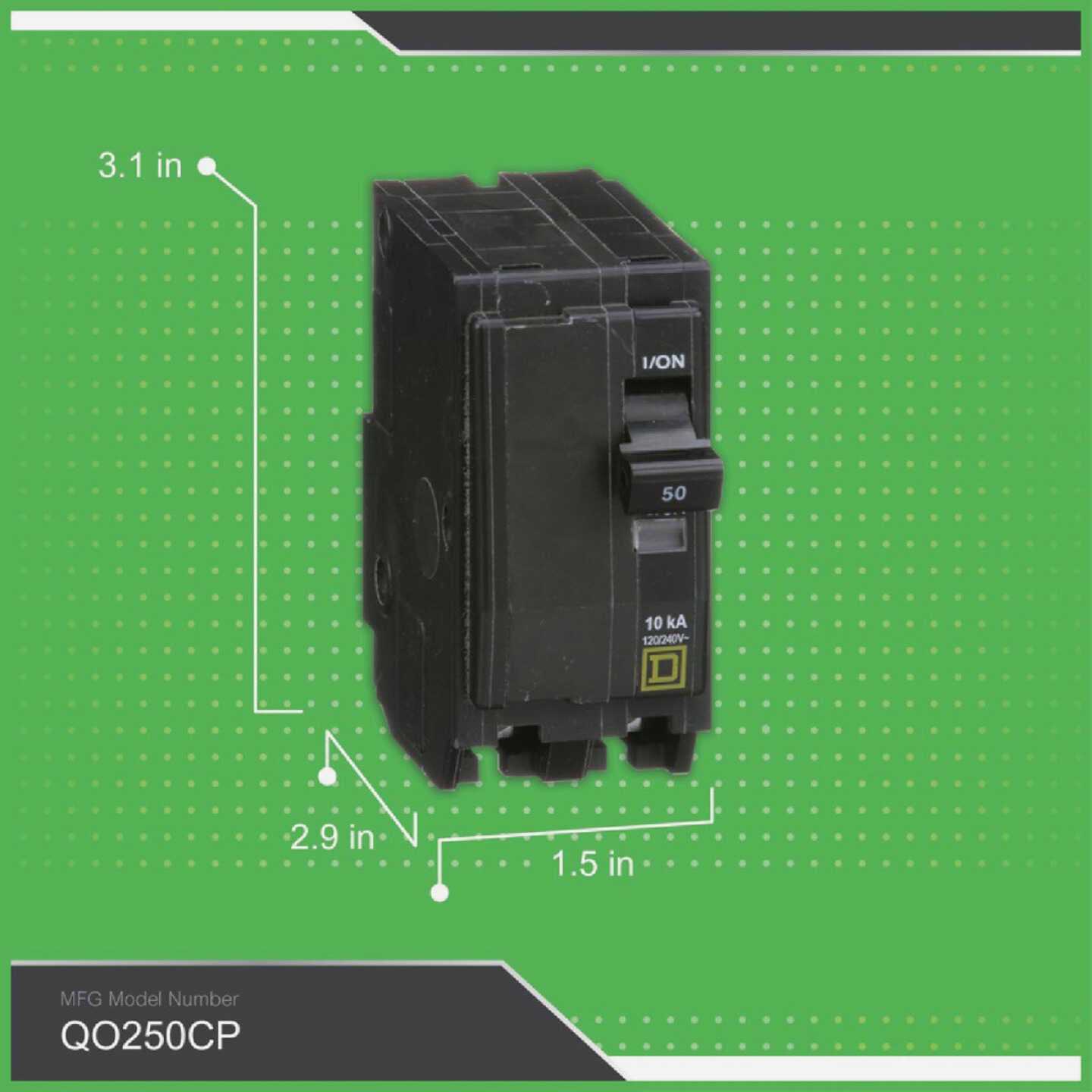 Square D QO Double-Pole Circuit Breaker - Image 2
