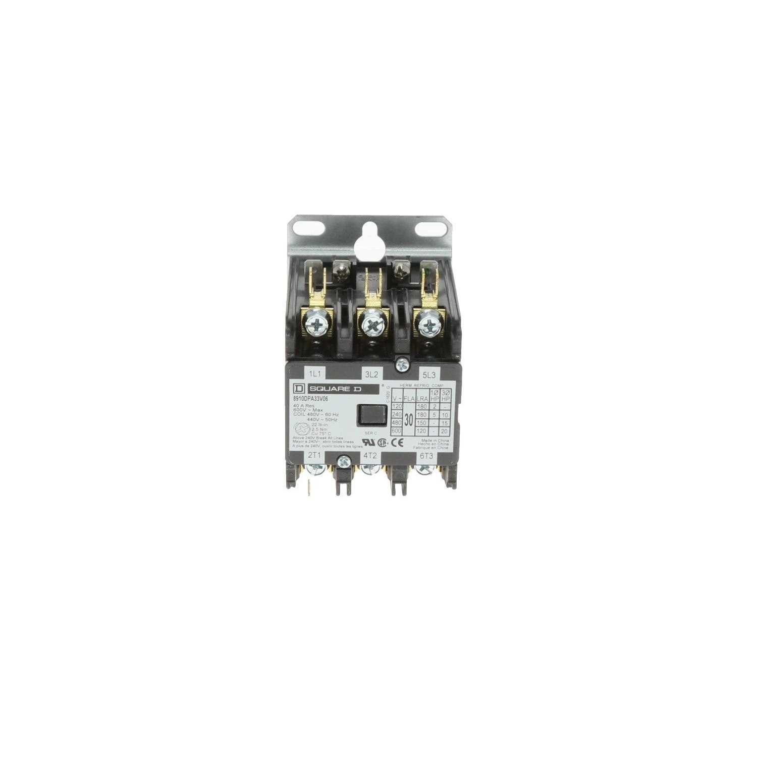 8910DPA33V06 Square D Definite Purpose Contactor - Image 3