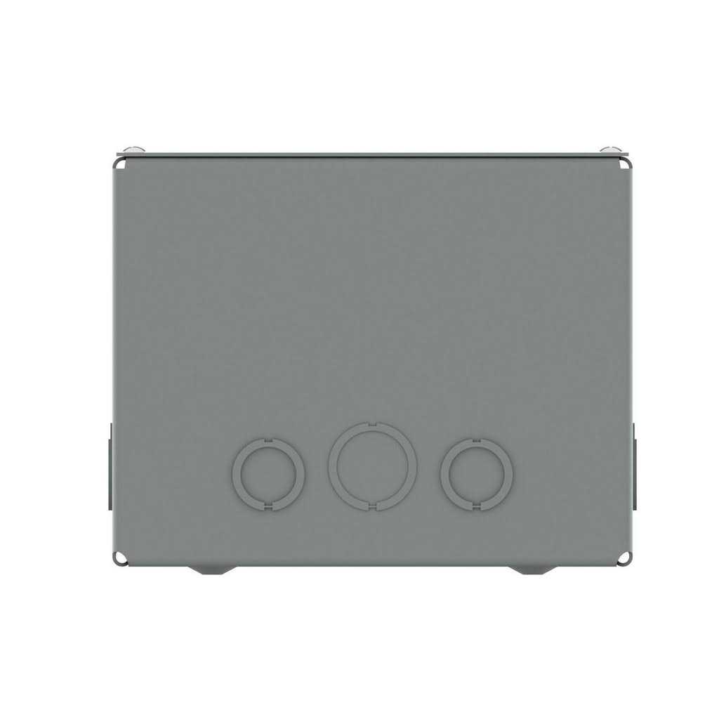 Wiegmann 8 inH x 8 inW x 4 Ind Metallic Enclosure, Gray, Knockouts: Yes, Screws Closure Method - SC080804 - Image 3