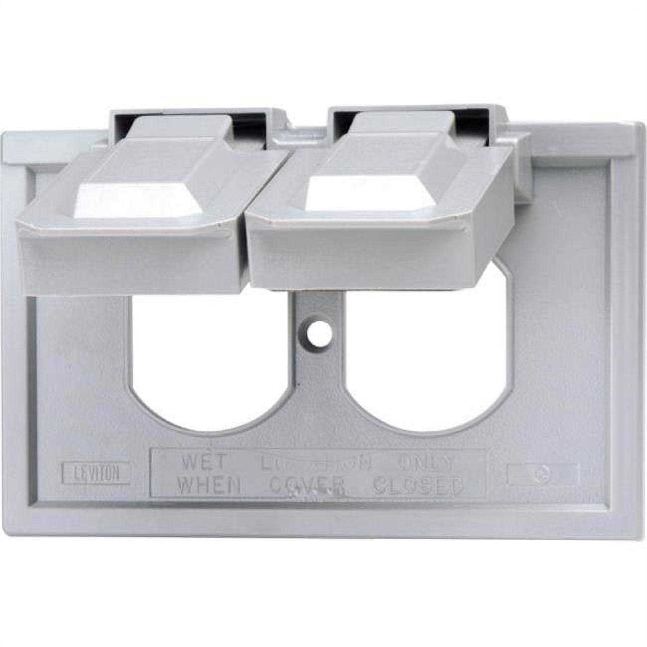 Leviton 4976-GY 1 Gang Weatherproof Duplex Receptacle Cover