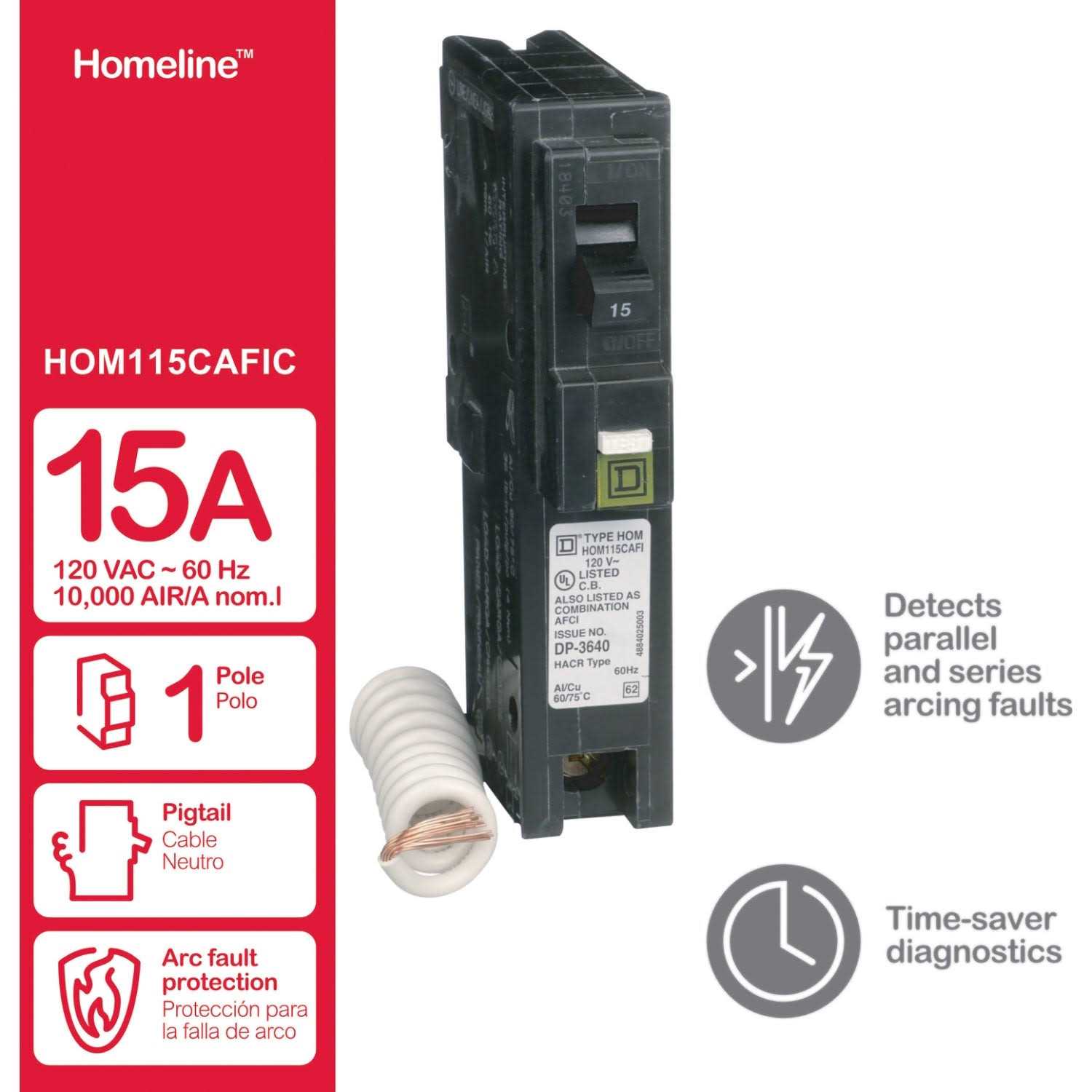 Square D Homeline Combination Arc Fault Breaker 15 - Image 5