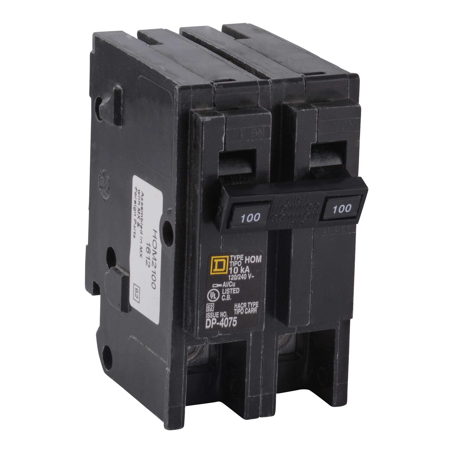 Square D Double Pole Homeline Circuit Breaker
