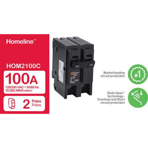 Square D Double Pole Homeline Circuit Breaker - Image 2
