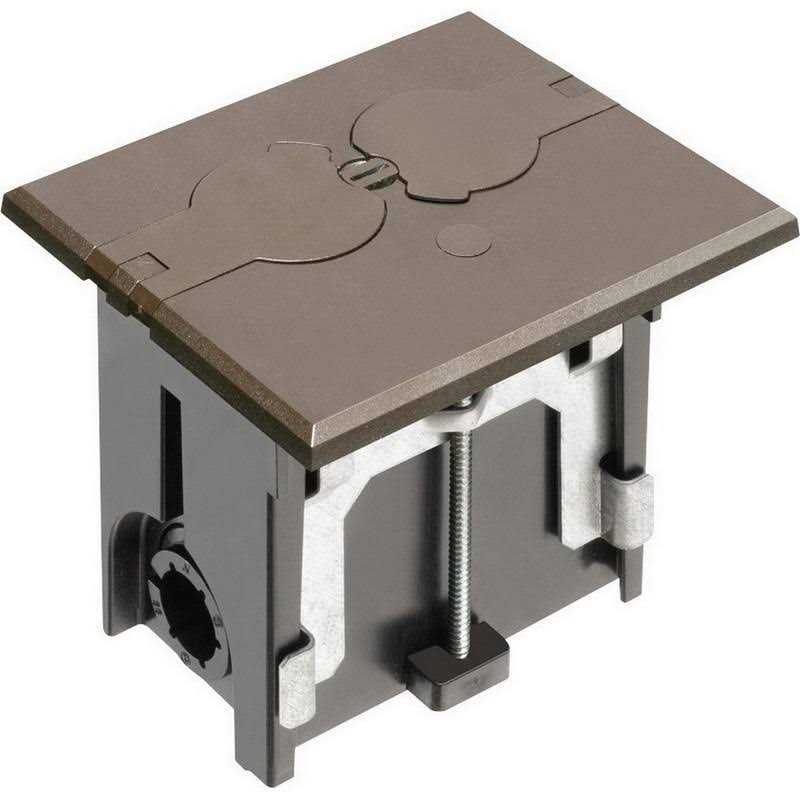 Arlington Industries FLBRF101BR Retrofit Electrical Floor Box with Flip Lids for Existing Floors - Image 3