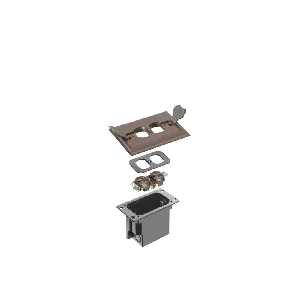 Arlington Industries FLBRF101BR Retrofit Electrical Floor Box with Flip Lids for Existing Floors - Image 4