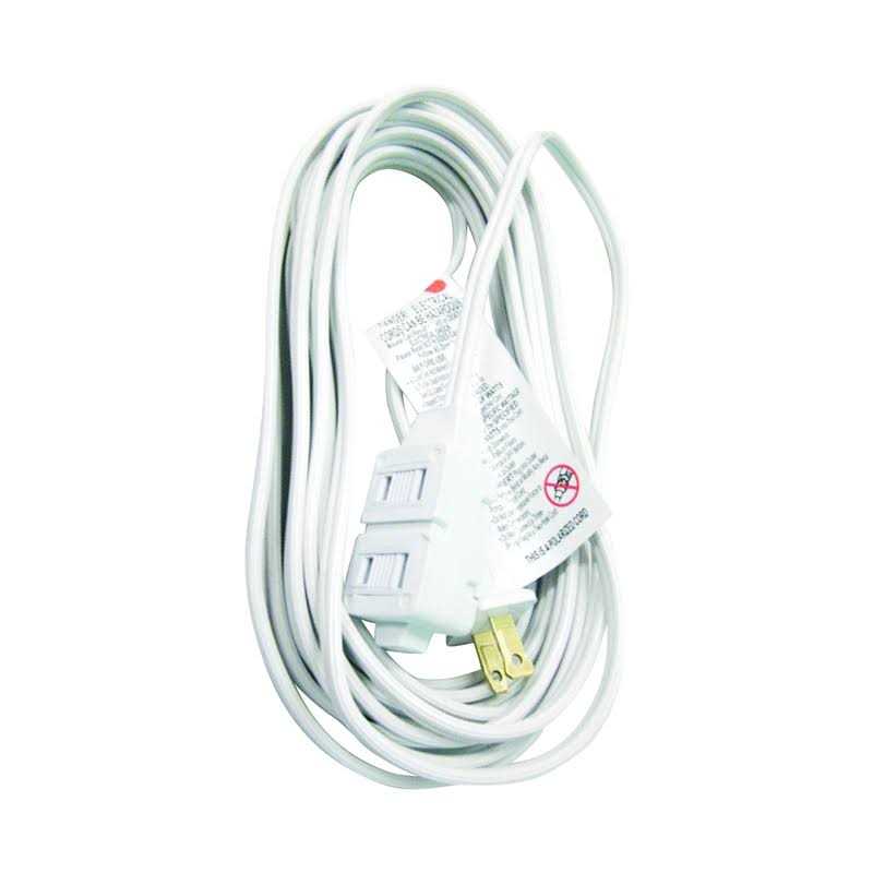 Ace Indoor White Extension Cord 16/2 SPT-2 - Image 5