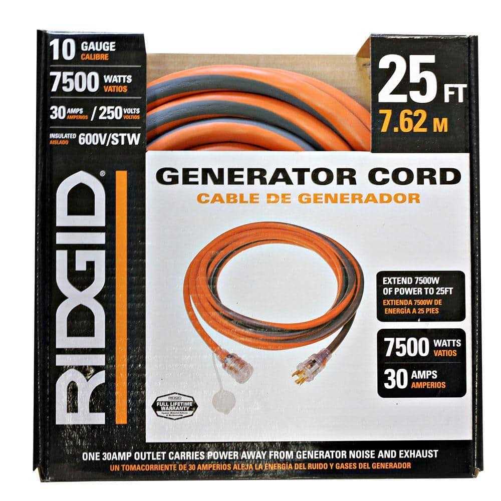 RIDGID 69L14025RGD 25 ft. 10/4 L14-30 Extension Cord