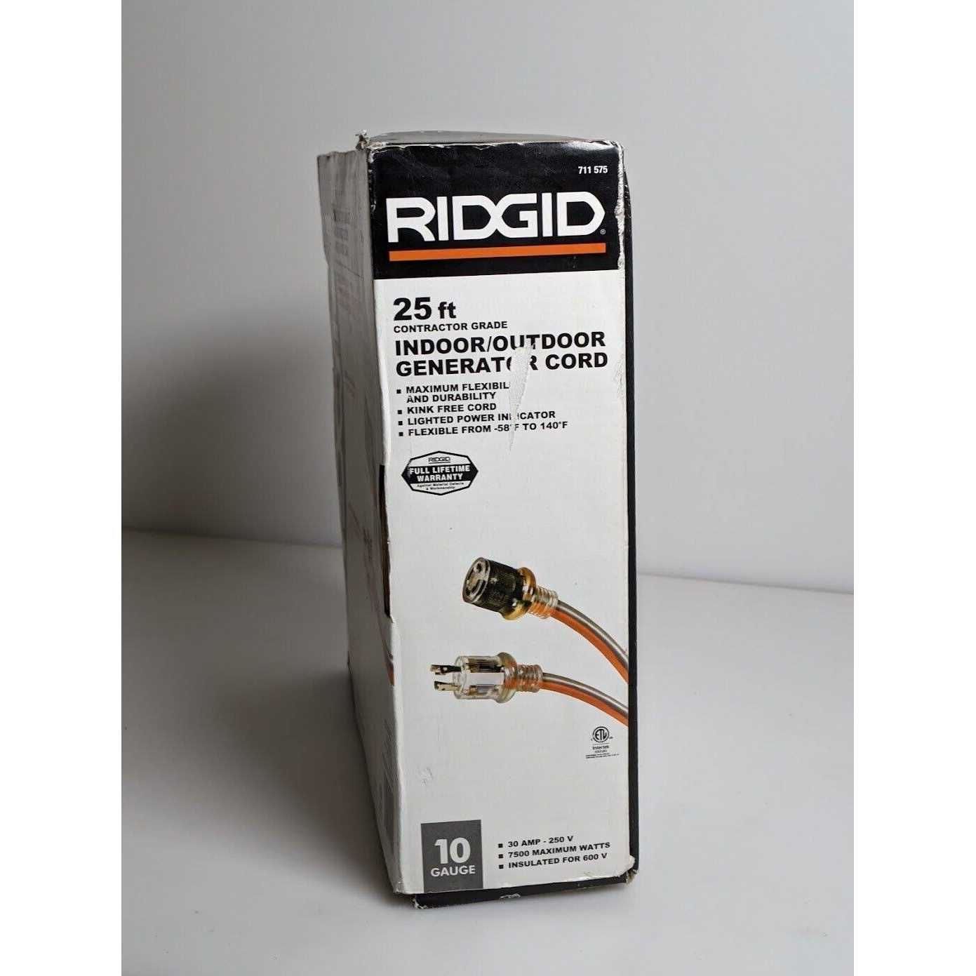 RIDGID 69L14025RGD 25 ft. 10/4 L14-30 Extension Cord - Image 3