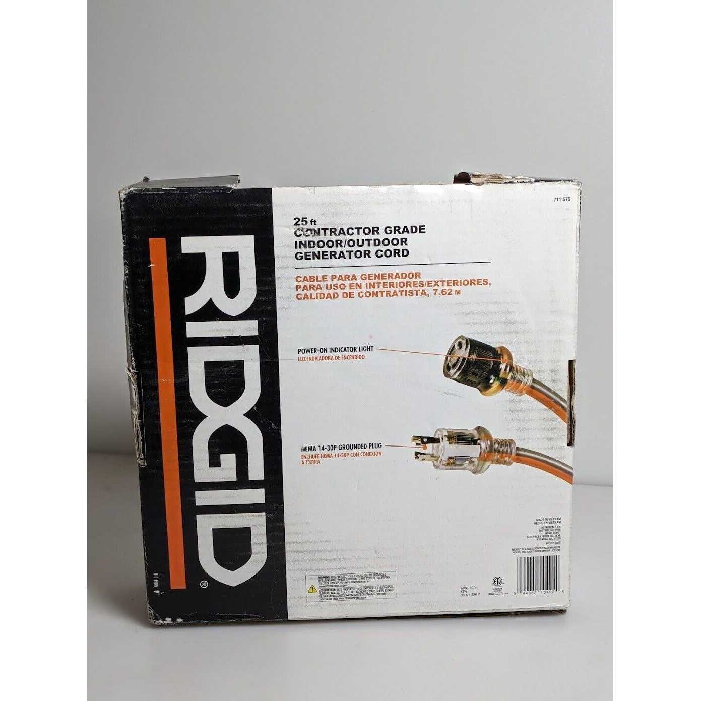 RIDGID 69L14025RGD 25 ft. 10/4 L14-30 Extension Cord - Image 5