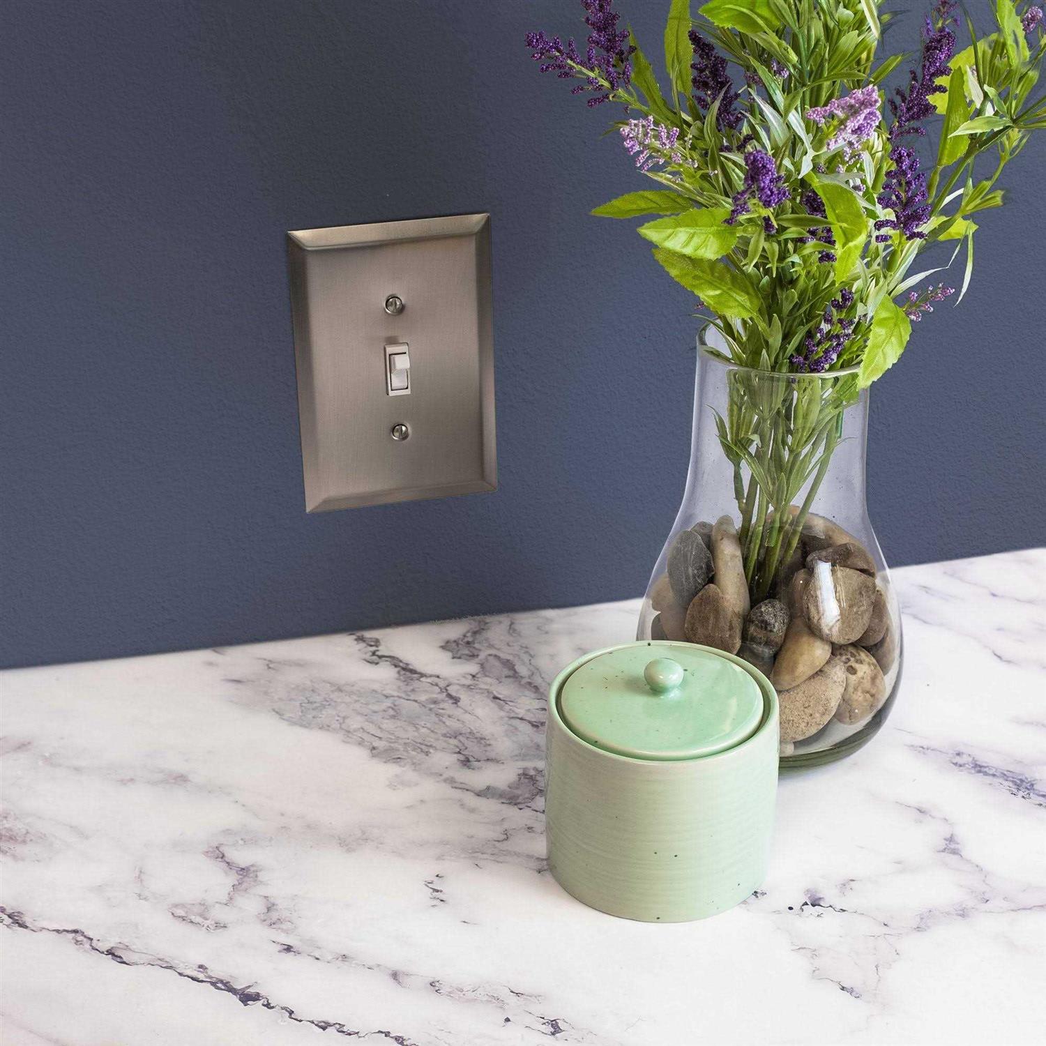 Amerelle Oversized Brushed Nickel Steel Rocker Wallplate 463R - Image 4