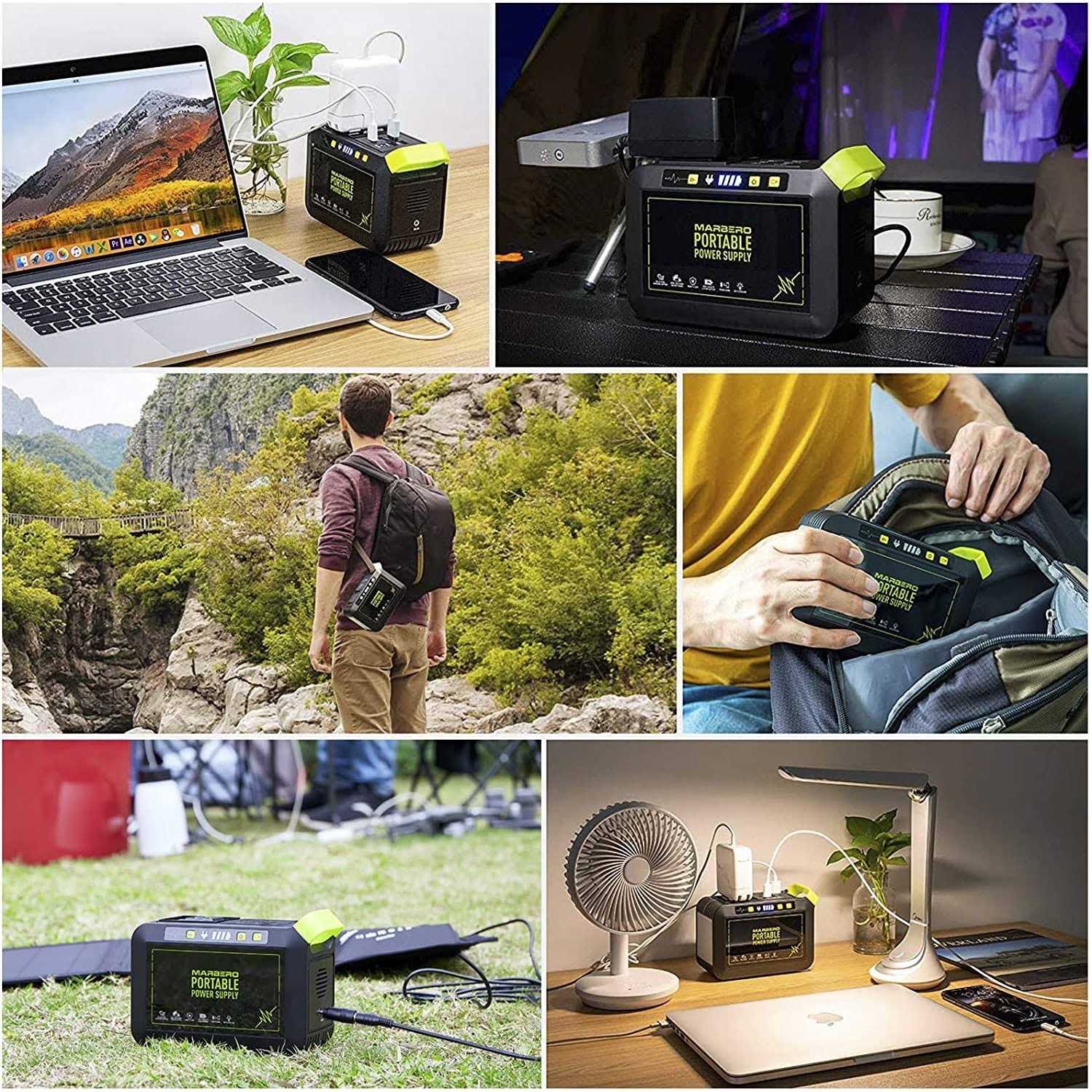 MARBERO 88Wh Portable Power Station 24000mAh Camping Solar Generator - Image 4