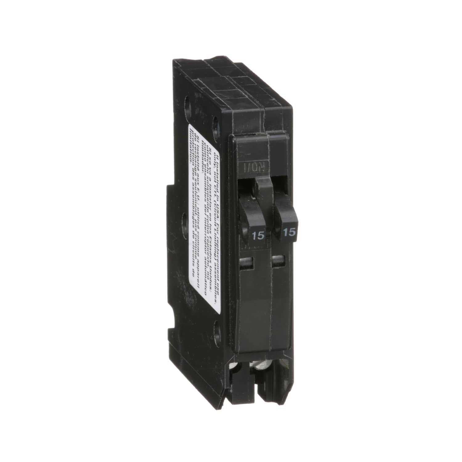 Square D QO 15-Amp 1-Pole Tandem Circuit Breaker QO1515C