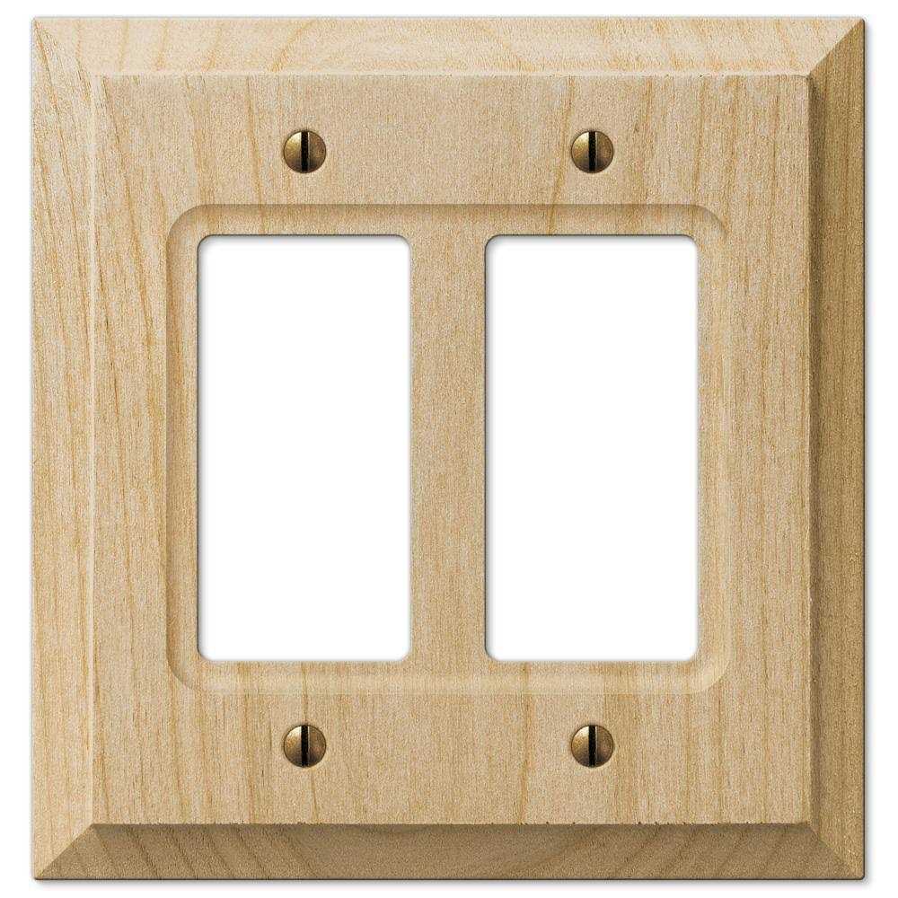 Amerelle Unfinished Baker Wood 1 Duplex Outlet - Image 4