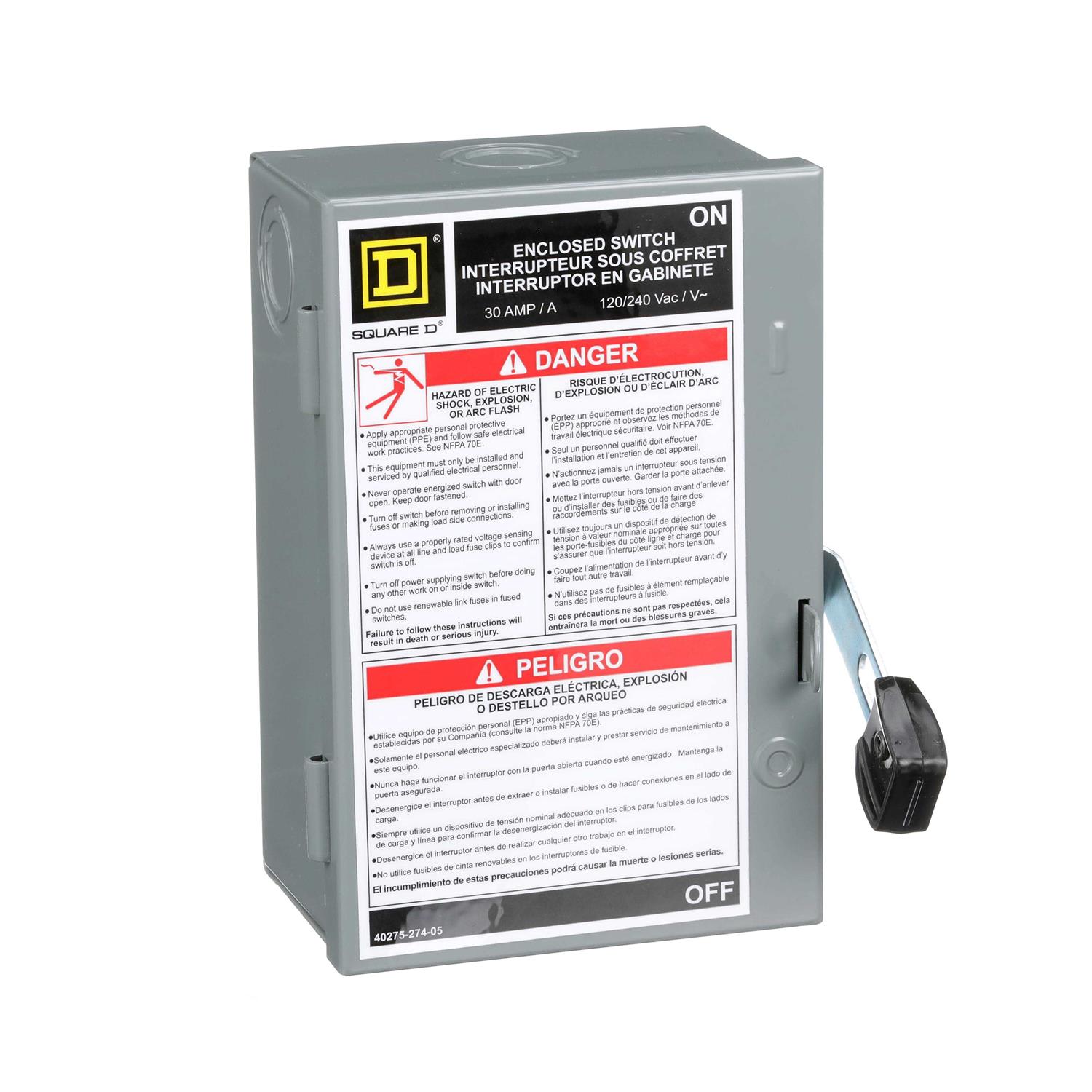 Square D Light Duty Safety Switch 30 Amp L211N