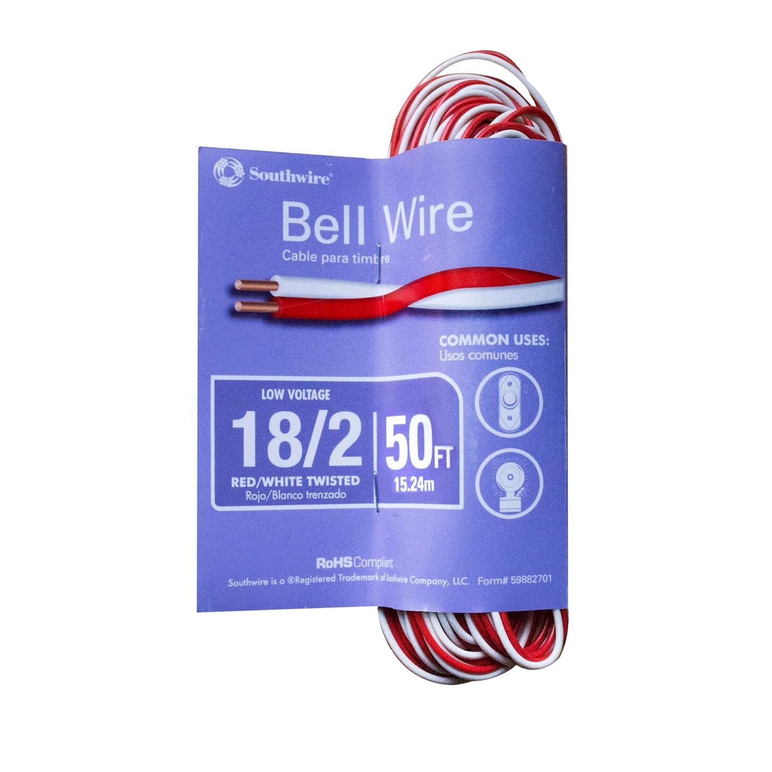 Southwire 64267201 Red/White Bell Wire