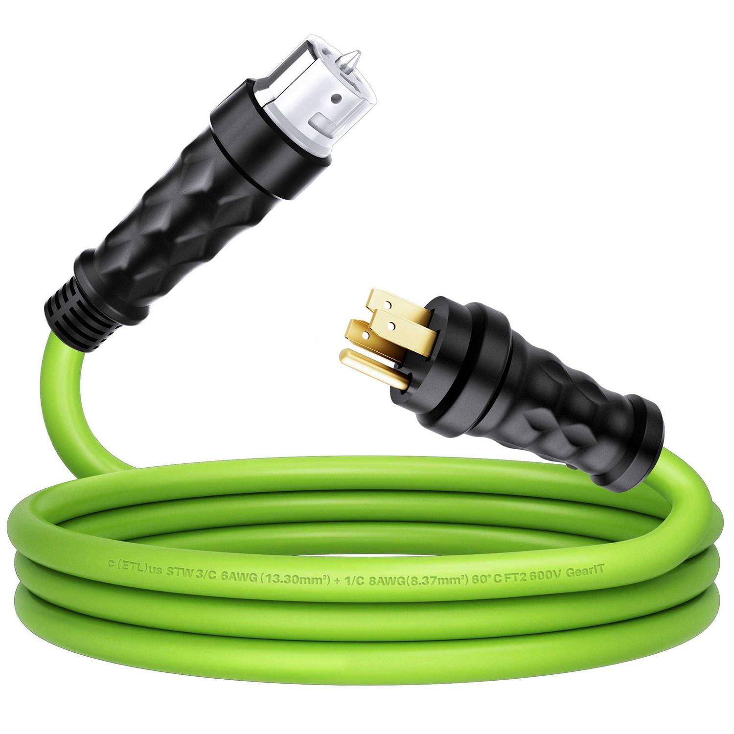 Gearit 50-Amp Generator Extension Cord Inline Nema 14-50P to