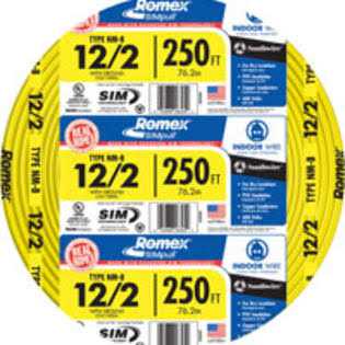 Southwire 25' 12-2 NM W/G Indoor Wire- Yellow- Building Wire 28828255