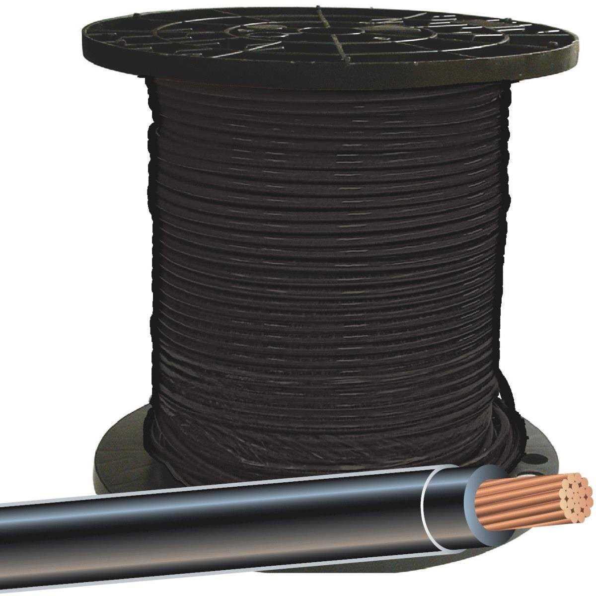 Southwire 500 Ft. 6 AWG Stranded Black THHN Wire 20493301