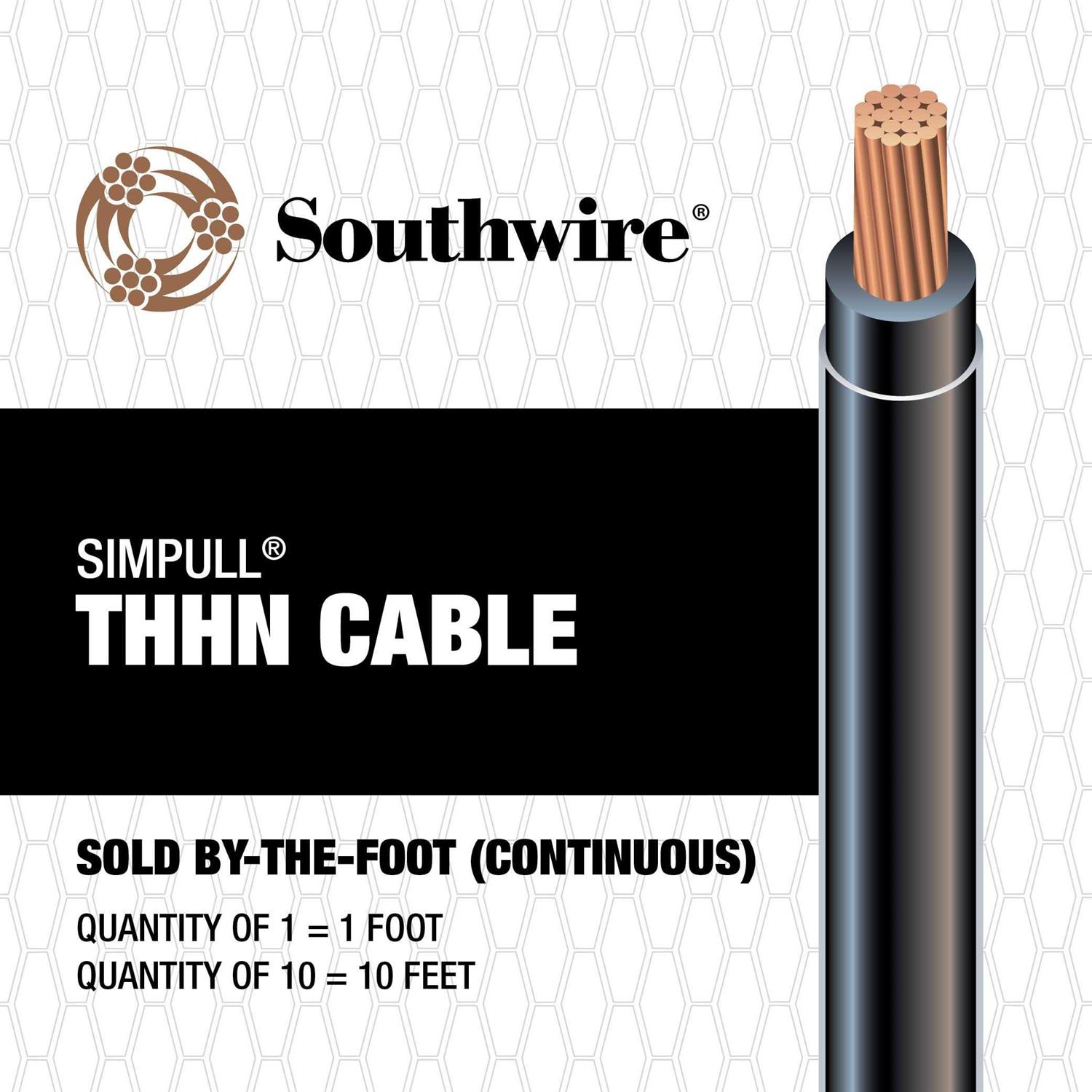 Southwire 500 Ft. 6 AWG Stranded Black THHN Wire 20493301 - Image 4