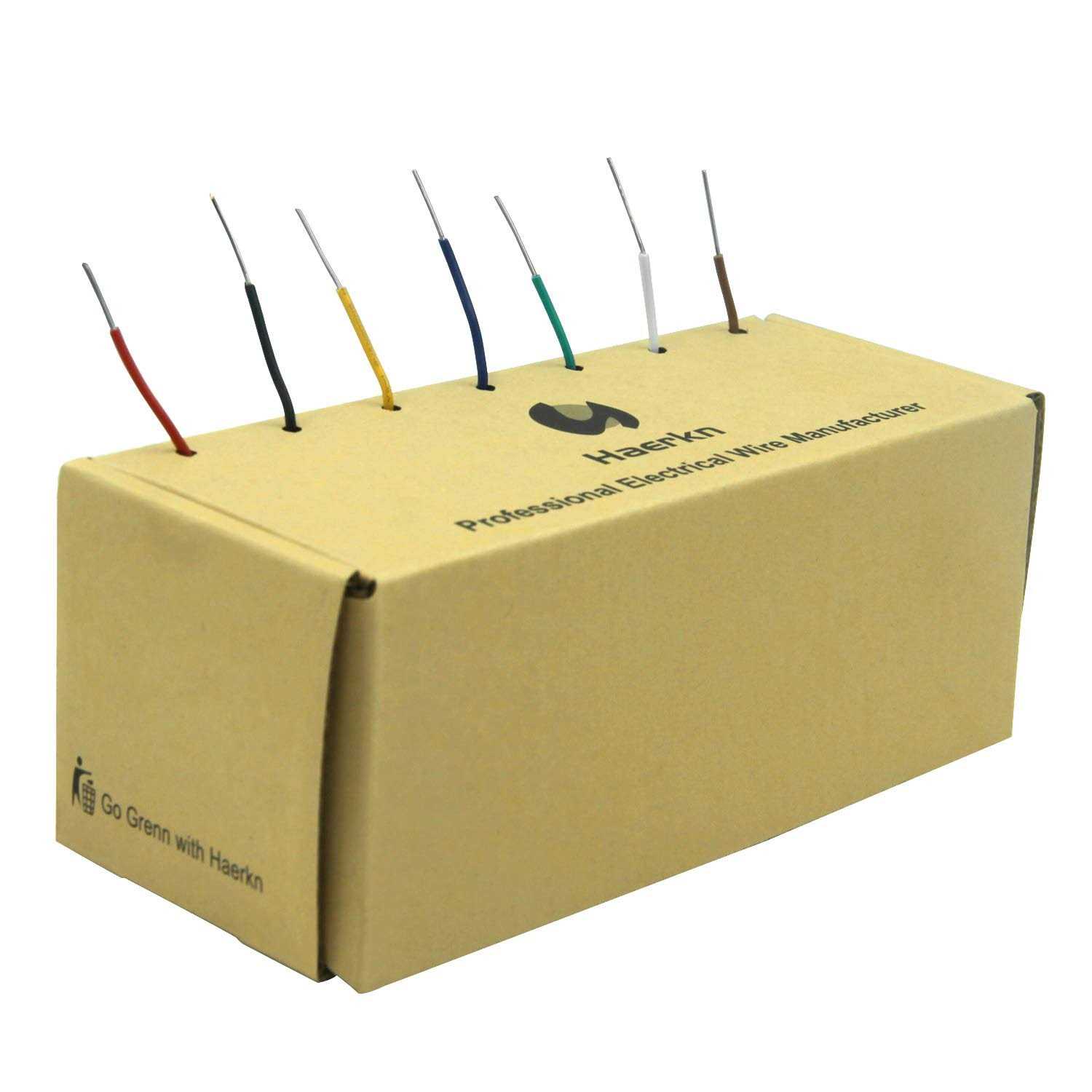 Haerkn awg Solid Wire Kit Electrical Wire Cable 7Colors Spools Gauge UL1007 Tinned Copper Hook Up Wire Kit Breadboard Wire for DIY - Image 2