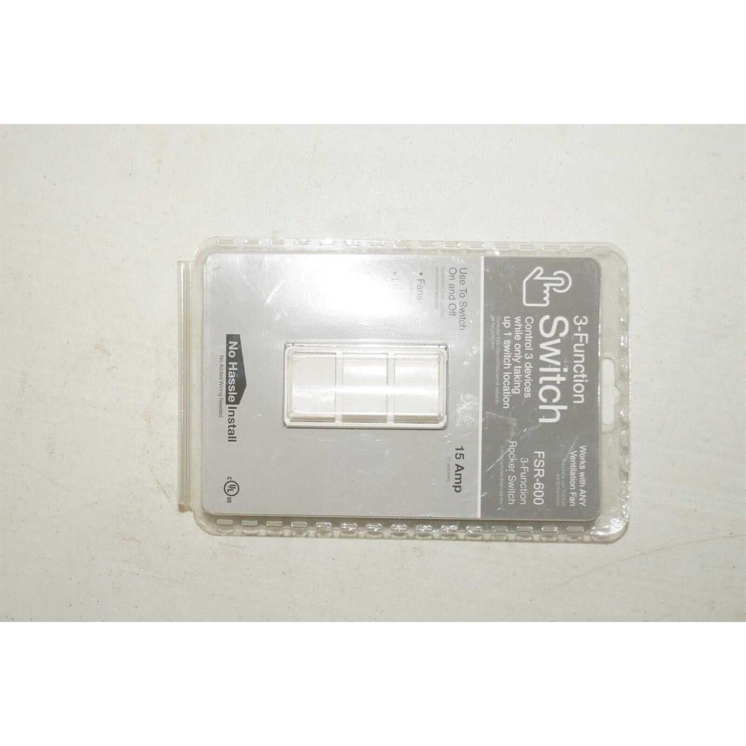GTR Technologies INC 3-Function Rocker Combination Switch in White FSR-600-W7 - Image 2