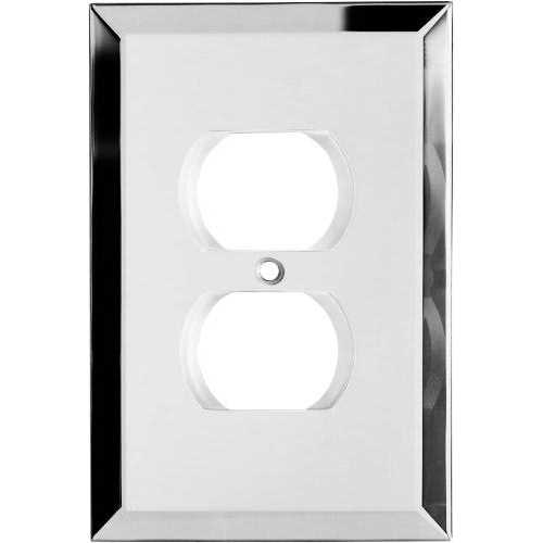 Switch Hits Plain Glass Mirror Outlet Wall Plate 1 Gfi Rocker - Image 4