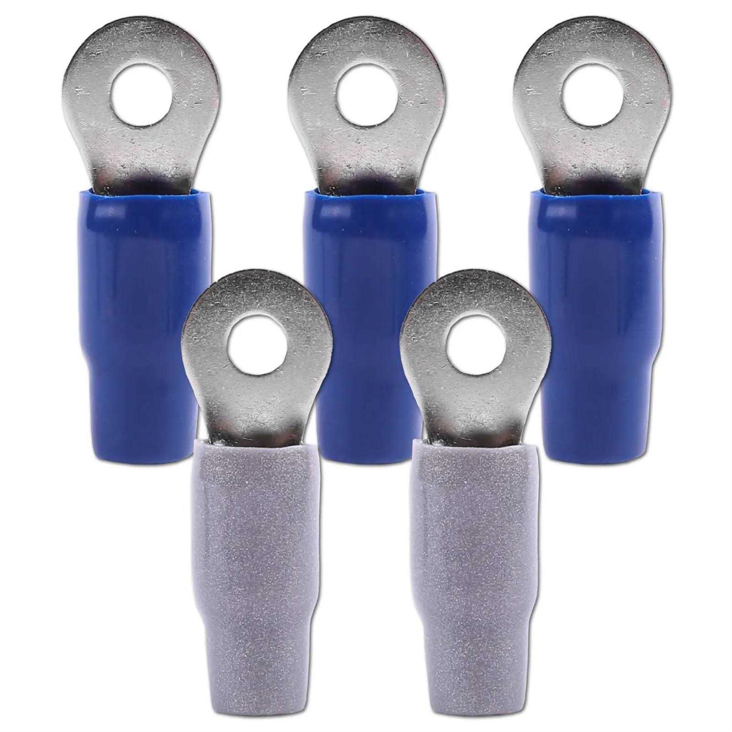 Skar Audio 1/0 Gauge Nickel Plated Premium Ring Terminals