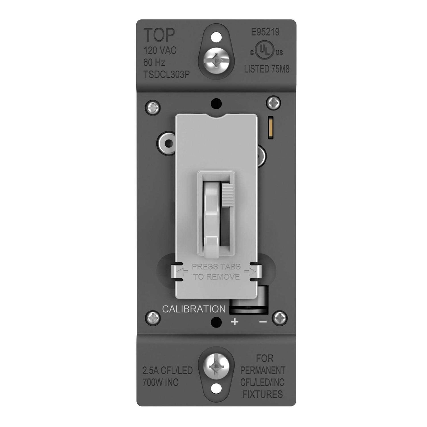 P&S tsdcl303p Toggle Slide Dimmer Cfl/Led
