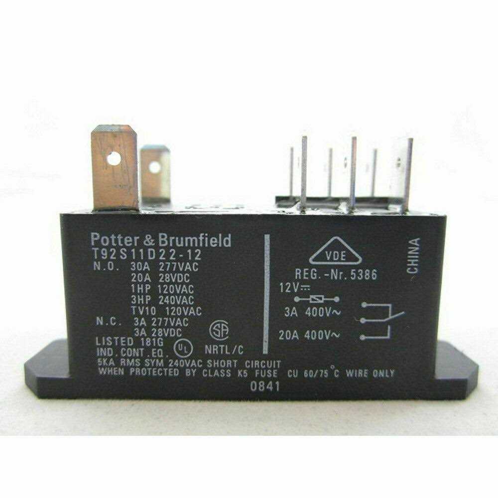 Advanced Electronics Potter & Brumfield T92P11D22-12 Power Relay DPDT 12V DC 30A - Image 3