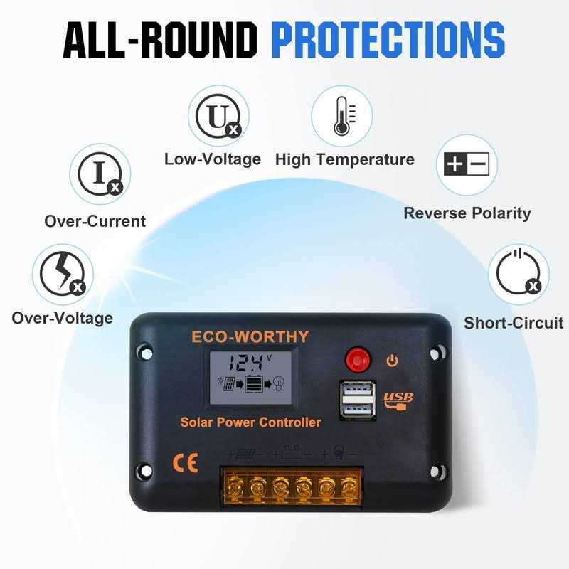 ECO-WORTHY 200 Watts 12 Volt/24 Volt Solar Panel Kit with High Efficiency Monocrystalline Solar Panel and 30A PWM Charge Controller for RV - Image 5