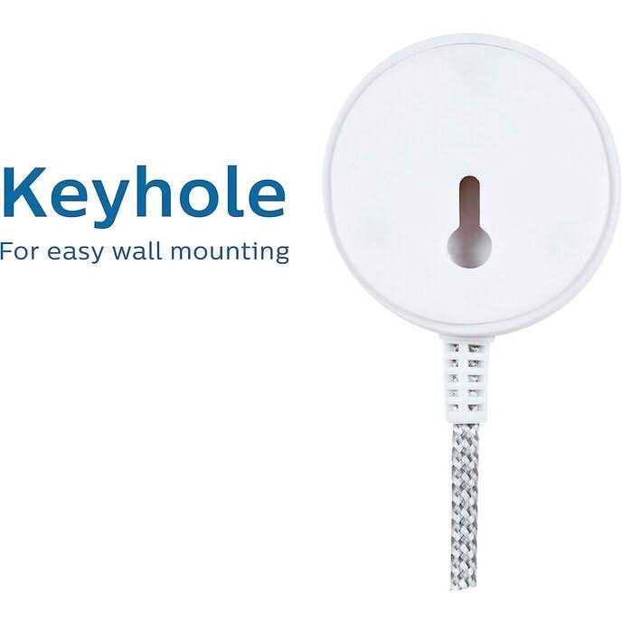 Philips Grounded Plug with Braided Cord, 6 Ft Long Power Cable, ON/Off Switch, for Tabletop or Wall Mount - Image 3