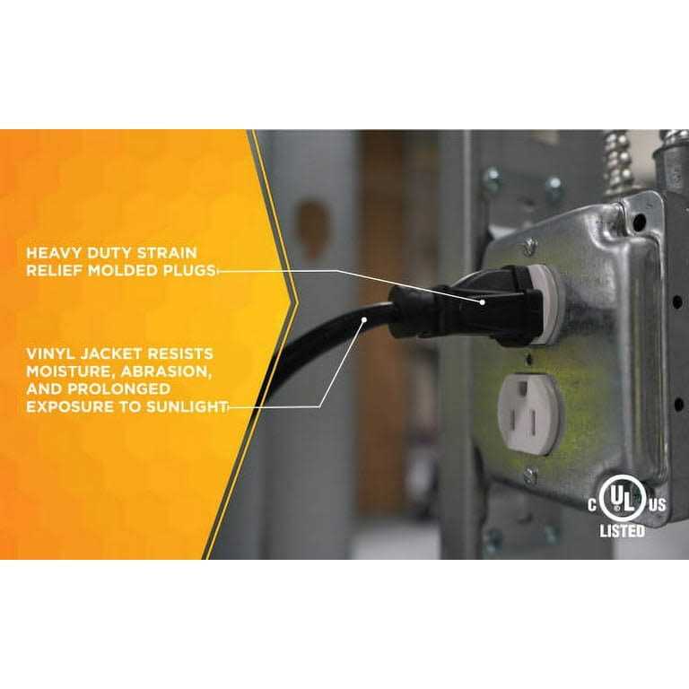 Woods Outdoor Extension Cord Black 0260 - Image 4