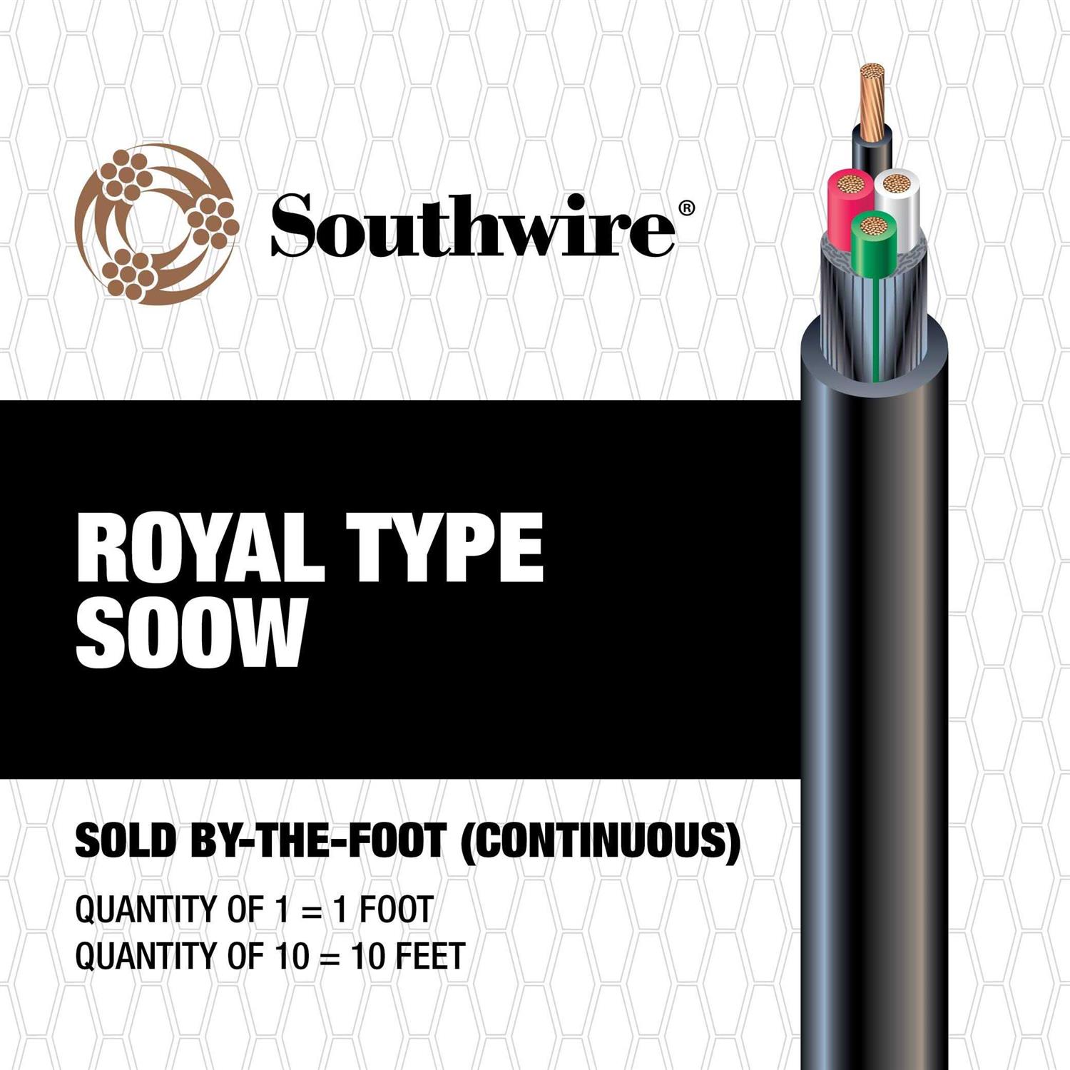 Southwire 55809546 12/4 SOOW Black