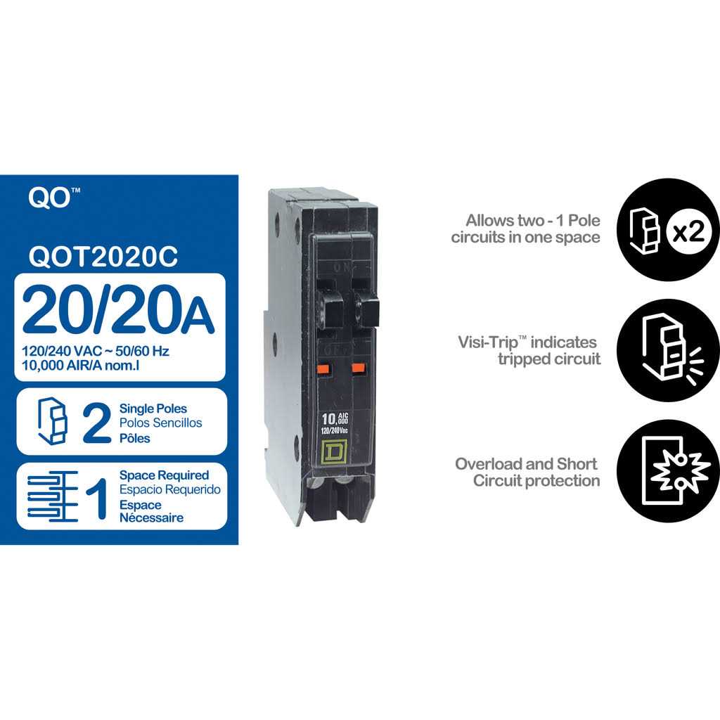 Square D QO2020 Circuit Breaker - Image 2