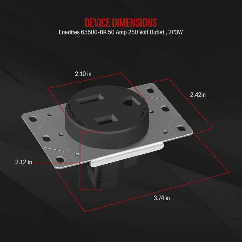 Enerlites 50 Amp 250V NEMA 6-50R Power Outlet, Heavy-Duty 50A Receptacle, for Welders, Plasma Cutters, Electric Ranges, Dryers, and More - Image 3