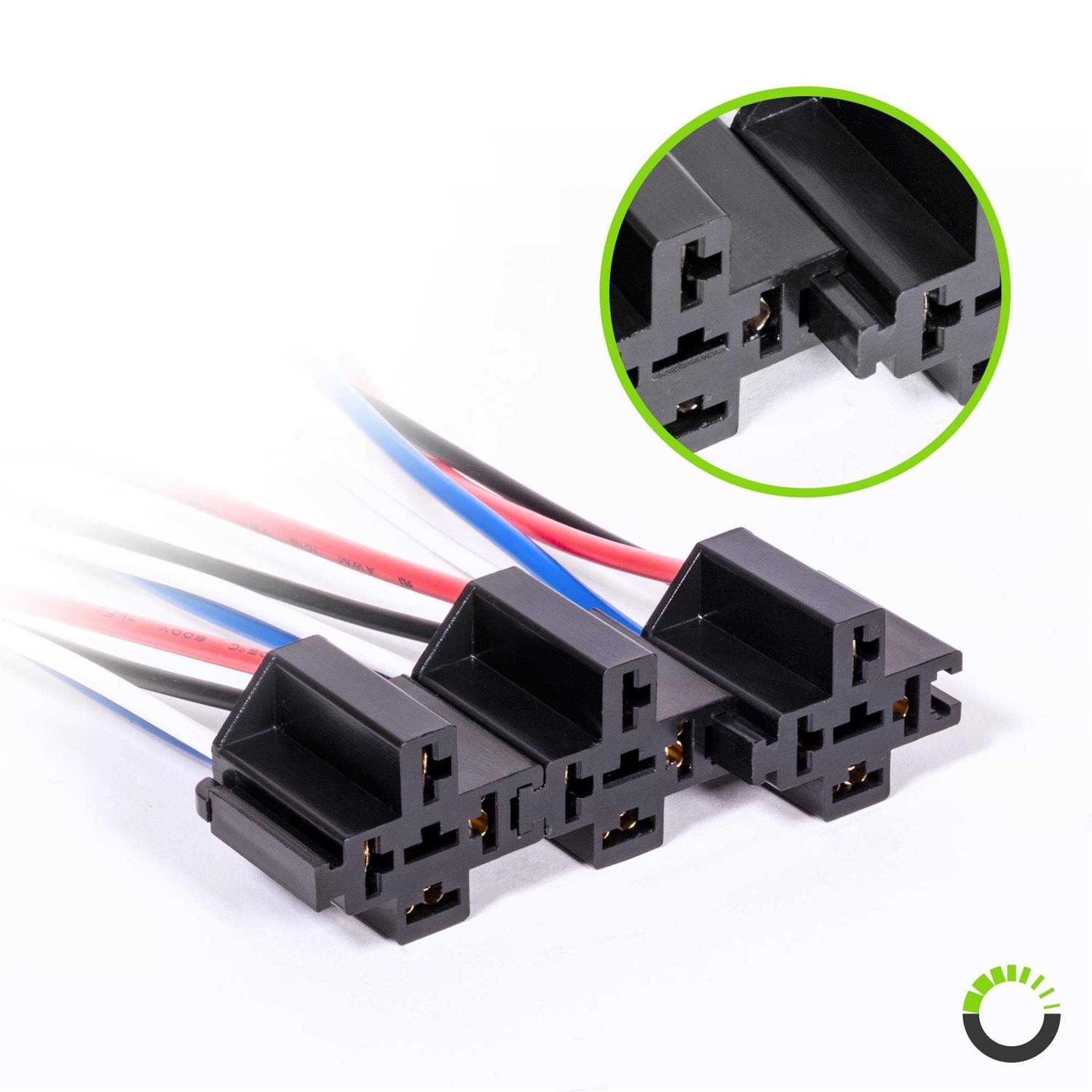 TRUE MODS 6 Pack 4-Pin 12V Bosch Style Fused Relay Switch Kit 12 Volt - Image 5