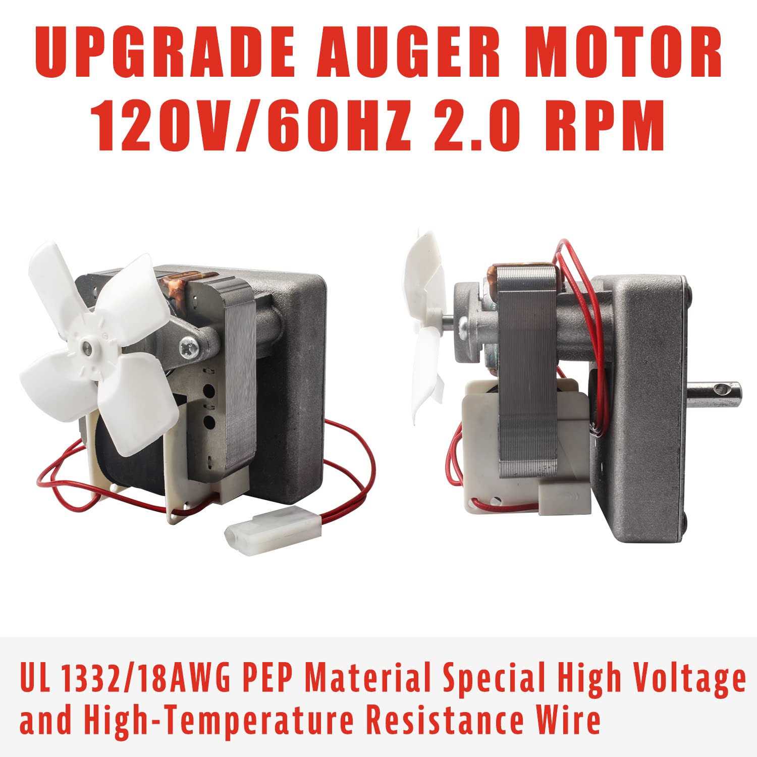 Upgraded 2.0RPM Auger Motor Replacement Parts for Traeger Pellet Grills & Pit Boss Pellet Grills & Camp Chef Smoker & Z Grills Pellet Smokers - Image 4