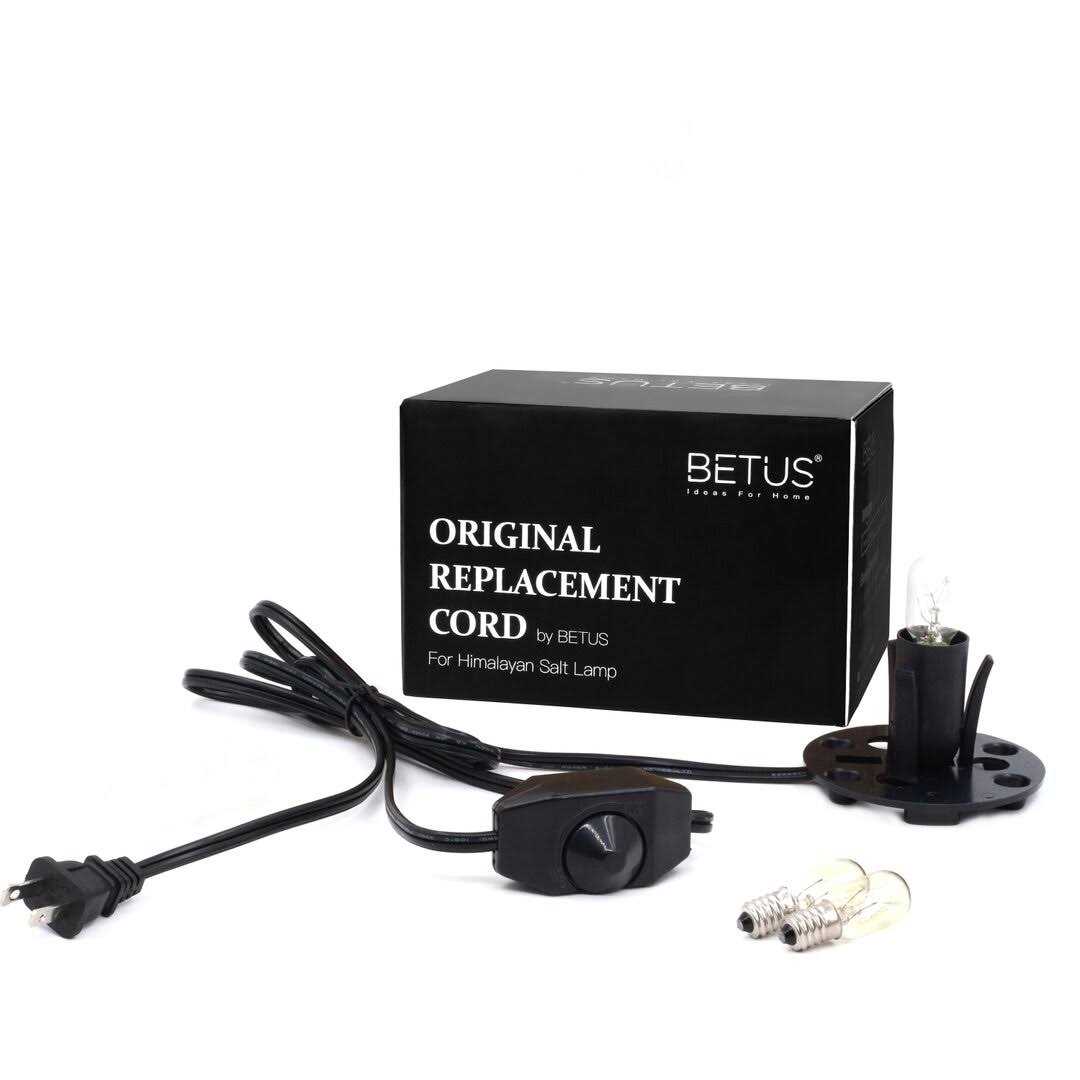 Betus Salt Lamp Cord with Dimmer Control and Base Assembly - Image 4