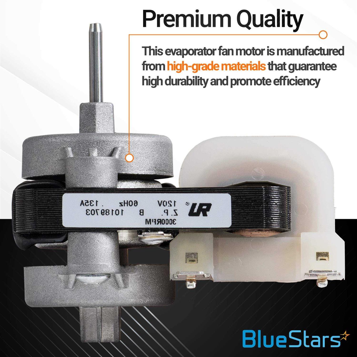 Ultra Durable W10189703 Refrigerator Evaporator Fan Motor by BlueStars - Image 3