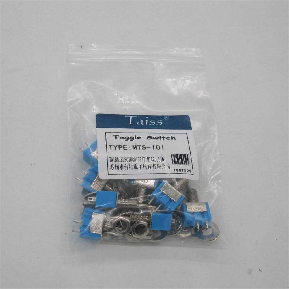Taiss/10pcs 2 Pin SPST Touch On/Off 6a 125V 2 Position Mini Miniature Toggle Switch Mts-101 - Image 3