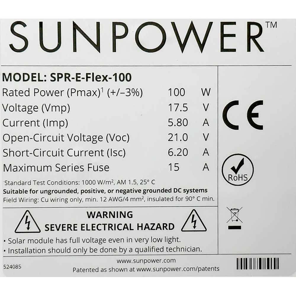 SunPower Flexible Solar Panel SPR-E-Flex-100 Watt - Image 5